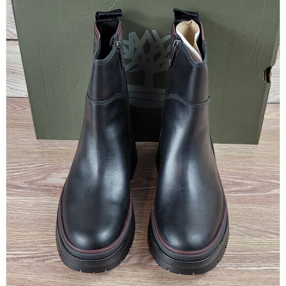 NEW Timberland Malynn Boots Women's Size 6.5 Chelsea Chunky Leather Biker Moto - Picture 5 of 9